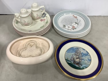 Impressions by Danielle stoneware plates, Pfaltzgraff shakers(5in.tall), Lenox plate, and more