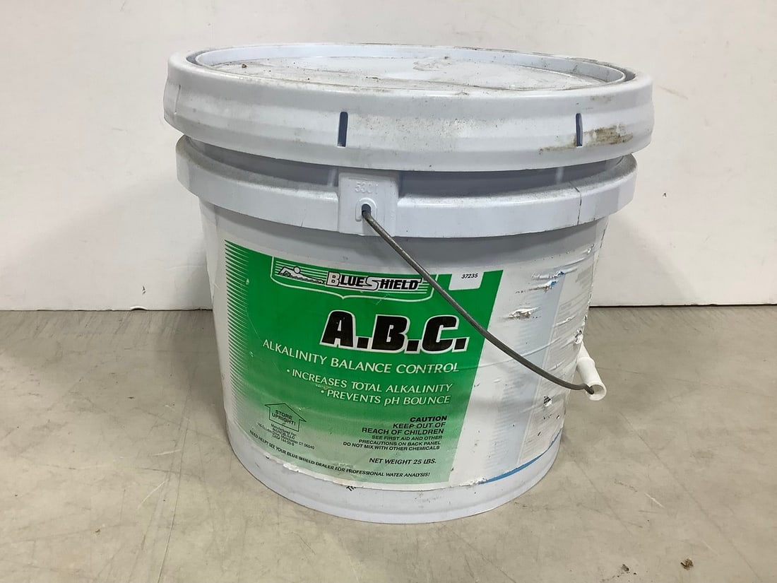 Container of A.B.C Alkalinity Balance Control Chlorinating Tablets: Container of A.B.C Alkalinity Balance Control Chlorinating Tablets