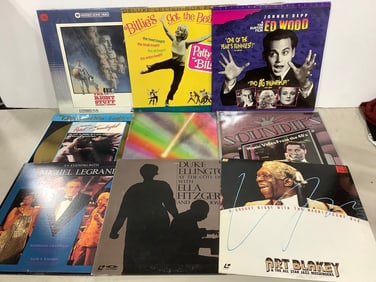 Various laserdiscs(The Right Stuff, Duke Ellington, and more)