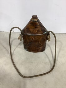 Vintage copper canteen(9.5in.tall)