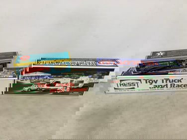 1939 Texaco 1939 Dodge airflow, HESS helicopter, HESS toy truck and racer(all in box)