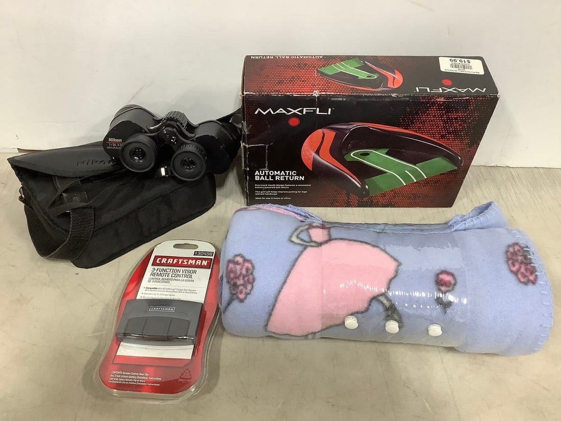 Maxfu automatic ball return, Nikon binoculars with case, and more (1 of 1)