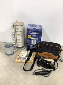 Life Lantern, MacGregor camera case with Fuji 1000 zoom date camera, and more