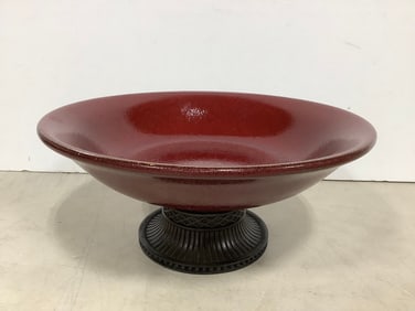 Moroccan Spice Pedestal Bowl (6in.tall, 13.75in.across)