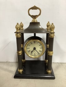 Vintage Bombay Mantel Clock (11in Tall)