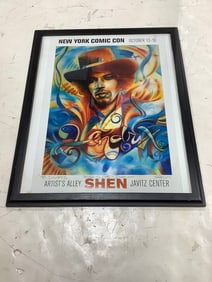 Framed New York Comic Con Hendrix signed Shen(17 .75in.x22in.)