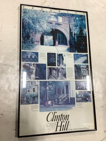 Framed Brooklyn Clinton Hill photographic collage wall decor(16.5in.x28in.)