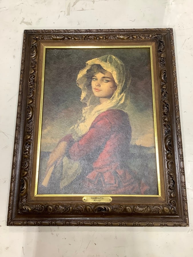Manolita Puyet framed artwork(17in.x21in.): Manolita Puyet framed artwork(17in.x21in.)