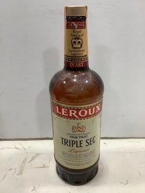 Leroux Triple Sec liqueur 60 proof one quart(sealed)