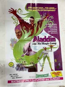1968 Aladdin and his Magic Lamp poster print(27in.x41in.-slightly torn)
