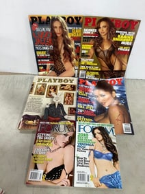 Playboy and Forum magazines