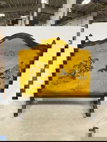 Oriental Hand Inlaid Screen (30inx32in)