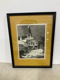 Framed Stone Alley, Nuntucket Artwork (13inx17in)