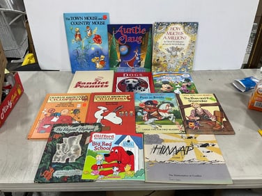 Various Childrens Books (Clifford, Charlie Brown, and more)