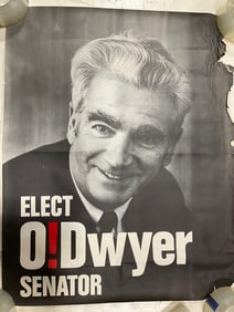 Elect O!Dyer Senator Political Poster *has rips* (22inx27.5in)
