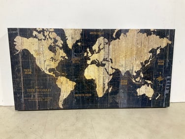 Map of the World Canvas Artwork (12inx24in)