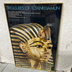 Framed Treasures of Tutankhamun Artwork (25inx38.5in)