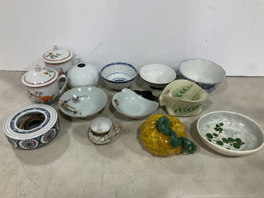 Handblown Glass Pumpkin, Ceramic Bowls, Containers, and more
