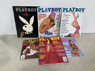 Playboy and Forum magazines