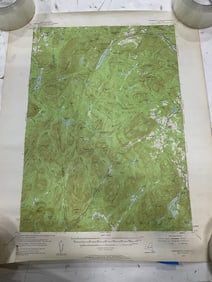 Thirteenth Lake Quadrangle New York topographic map(16.5in.x20.5in.-ripped corner)