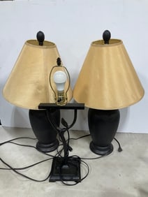 Various Decorative Table Lamps *one matching set* (Tallest - 28in)