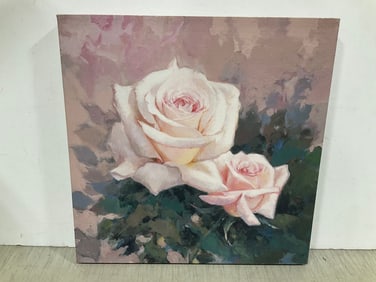 Floral Canvas Artwork (16inx16in)