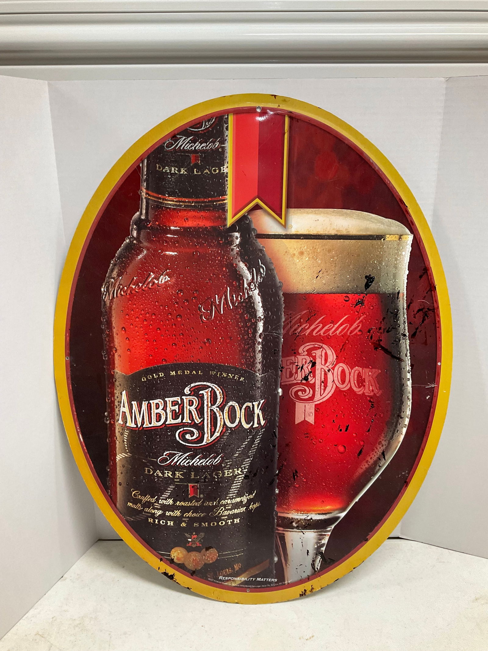 Michelob Amber Bock beer sign 22x28 (1 of 1)
