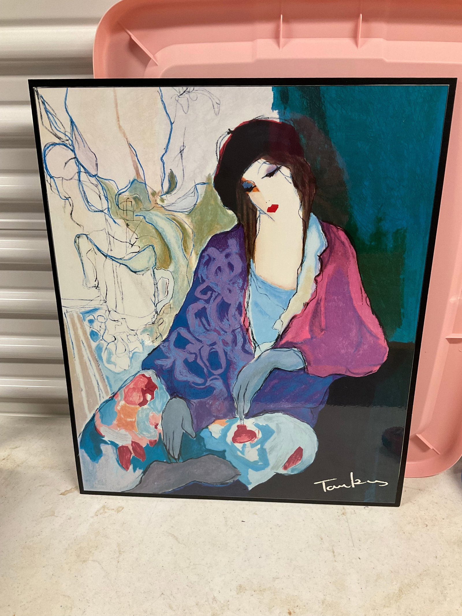 Hand painted artwork on 175 year old roofing slate artist Coleman 12x16 (1 of 2)