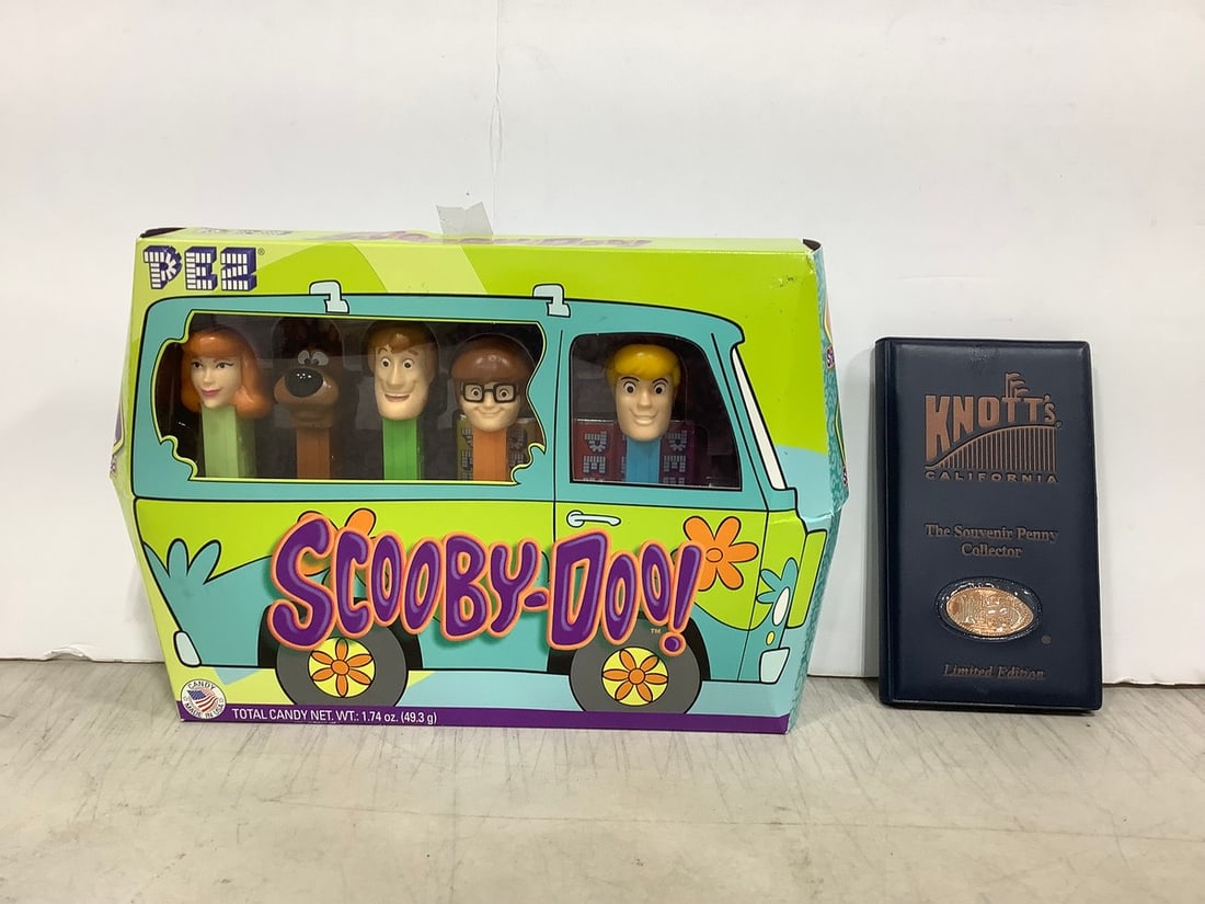 Scooby-Doo Pez Collectibles and Disney Press Penny with Case: Scooby-Doo Pez Collectibles and Disney Press Penny with Case