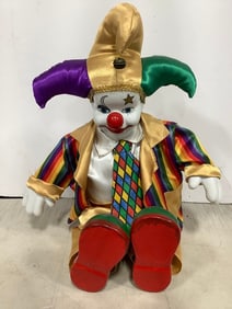 Vintage Ceramic Circus Clown (16in Tall)