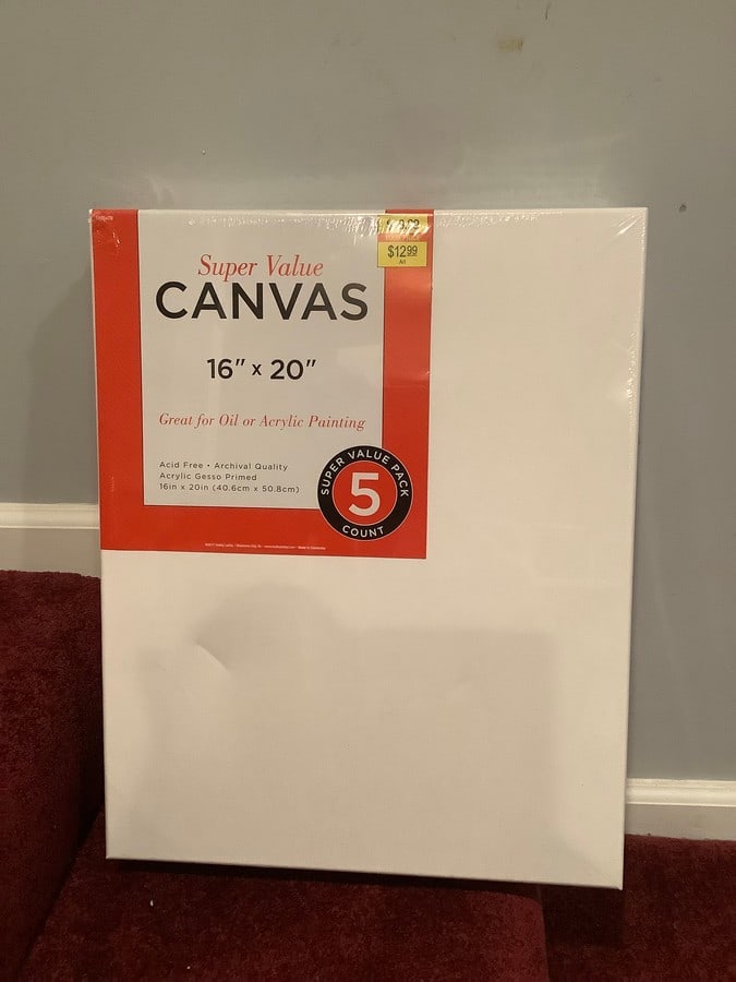 Super Value blank canvases(sealed pack-16in.x20in.) (1 of 1)