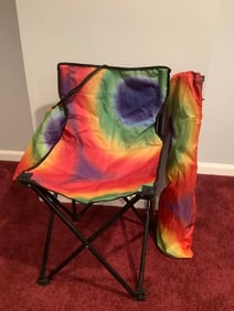 Tie dye fold up chairs(set of 2)