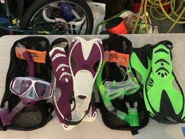 Speedo scuba sets with cases
