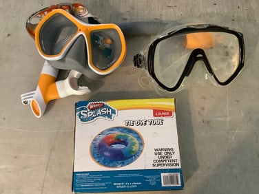 Wham O tie dye tube and scuba gear