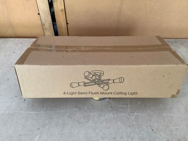 4-light semi flush mount ceiling light
