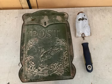 Post mail holder and garden tool