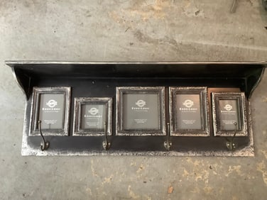 Wall hanging organizer rack with photo frames(39in.x14in.x8in.)