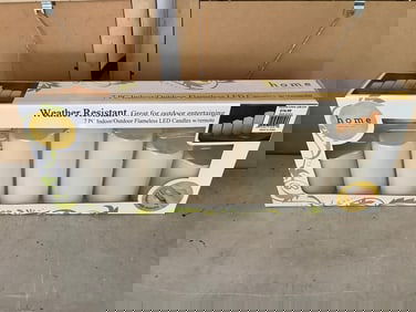 Outdoor/Indoor flameless pillar set(new in box)