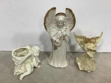 Various Ceramic Angel Decor (Tallest - 10.5in)