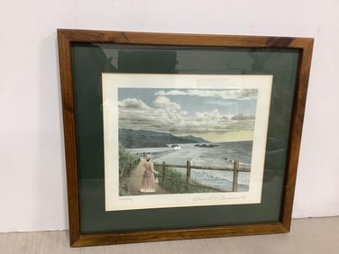 Framed 'Longing' Artwork Signed Bruce S. Garrabrandt (15.25inx17.25in)