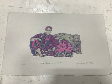 The Queens Cat Artwork - Signed (11inx18in)