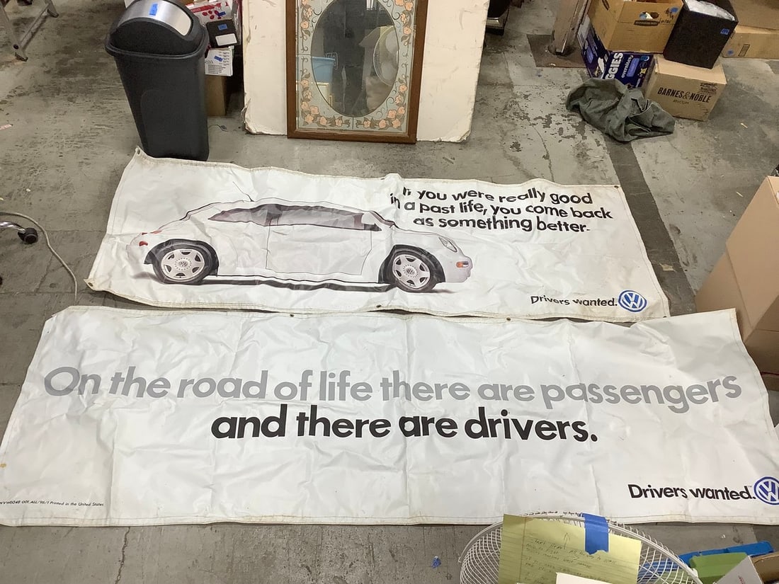 Volkswagen Advertisement Signs (Largest - 33inx103in): Volkswagen Advertisement Signs (Largest - 33inx103in)
