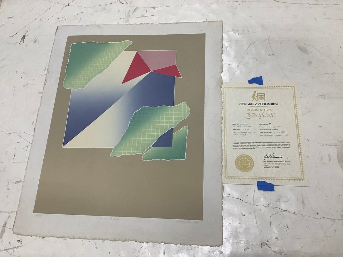 Carte Postale' Art Print Signed S. Clemons (19inx23in) (1 of 1)