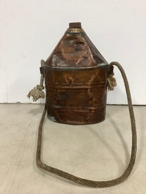Vintage Copper Canteen (9.25in Tall)