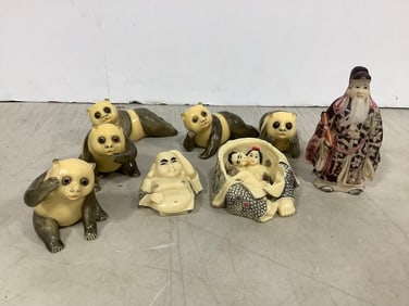 Various Hayward Oriental/Panda Figures (Tallest - 4.25in)