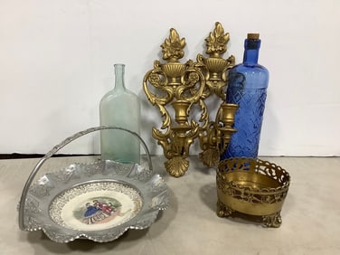 Empty Glass Bottles, Sconces, and more (Tallest - 12in)