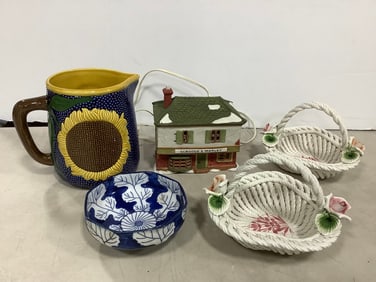 Capidimonte Floral Baskets, MMA 1992 Pitcher (7in Tall), Light Up House Decor, and more