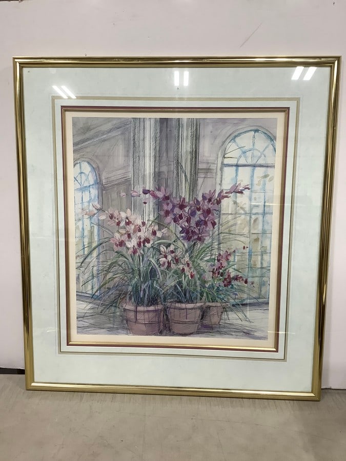 Framed and Signed Floral Artwork (28.5inx31in) (1 of 1)