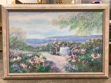 Framed and signed painting(29in.x40.5in.)