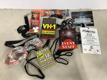 Lot of all access/VIP concert passes